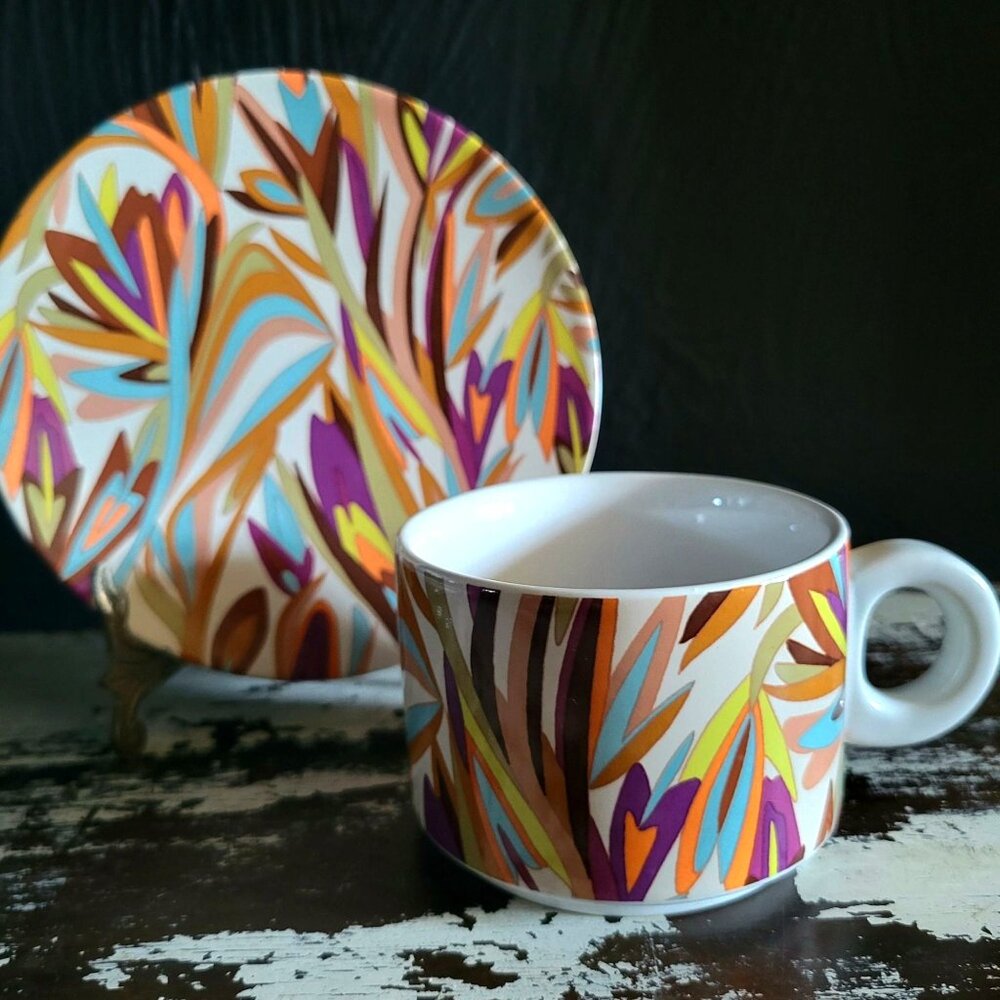 Missoni for Target Espresso Cup and Saucer Floral Design